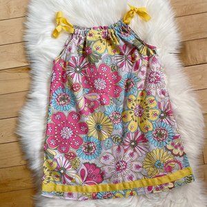 Hanna Andersson floral pink pillowcase shift dress